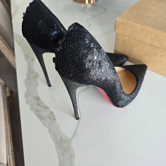 Christian Louboutin So Kate 120 Sequin Pump Shoes 38.5 - Picture 3 of 11